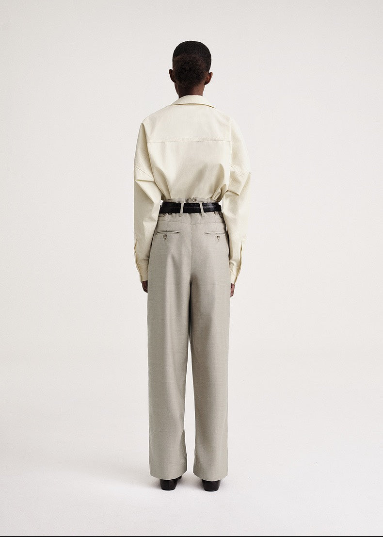 TOTEME Poplin Shirt Blouse – Batwing Sleeves, Boxy Fit & Blouson Effect