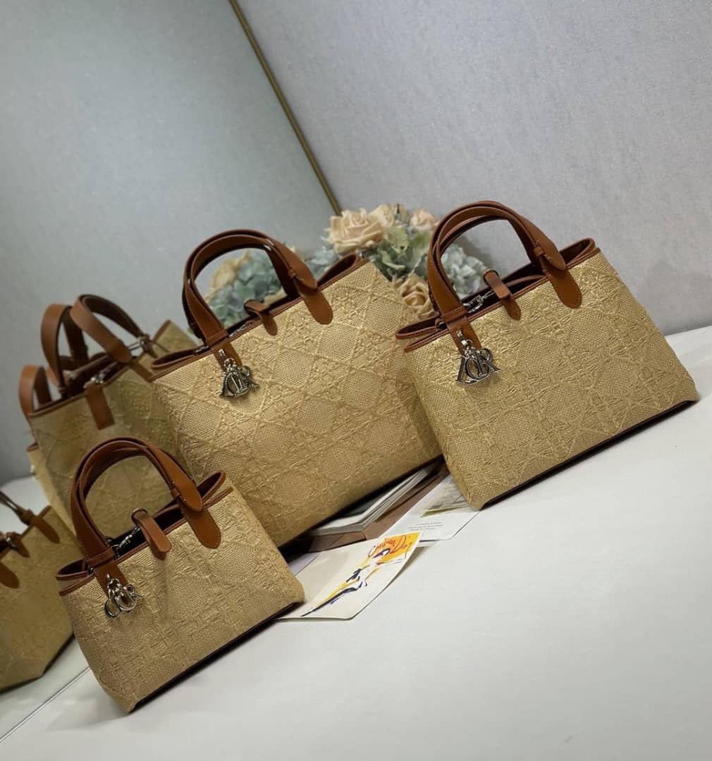 Toujours Raffia Cannage Bag