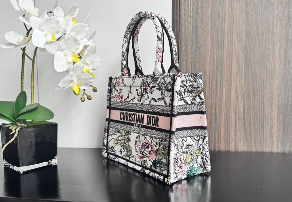 D Book Tote Multicolor Saisons Printemps-Été Embroidery