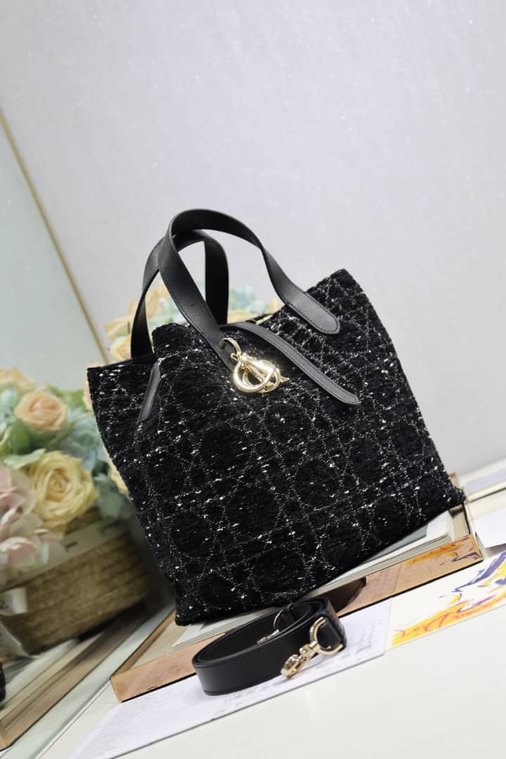 Toujours Black Tweed Bag