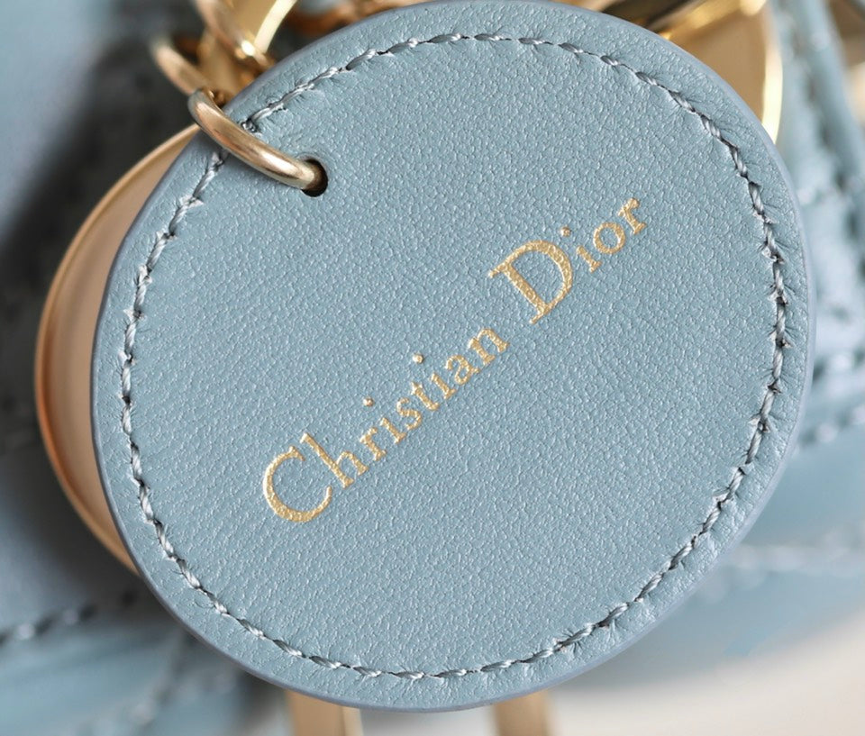 Lady D Blue Bag Lambskin Small