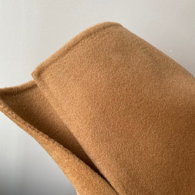 TOTEME Woolen Coat – Extra-Long Length, Belted Waist & Classic Black Camel Color