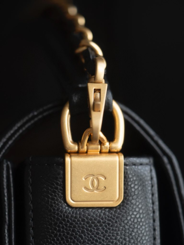 CC 24K Classic Small Handle Flap Bag Black