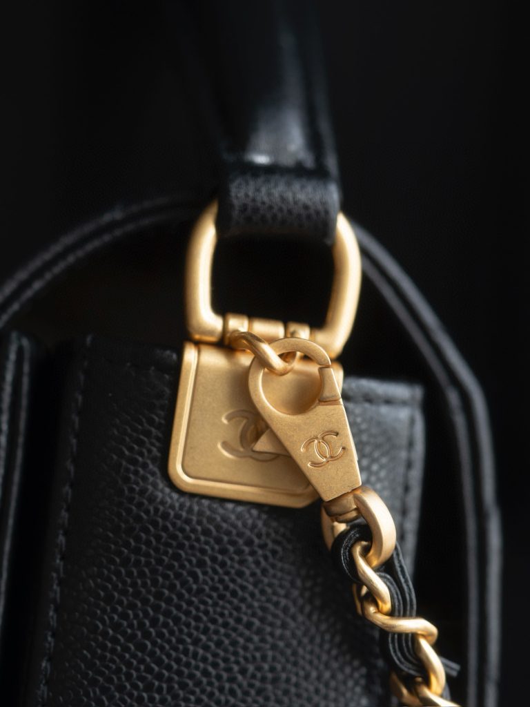 CC 24K Classic Small Handle Flap Bag Black