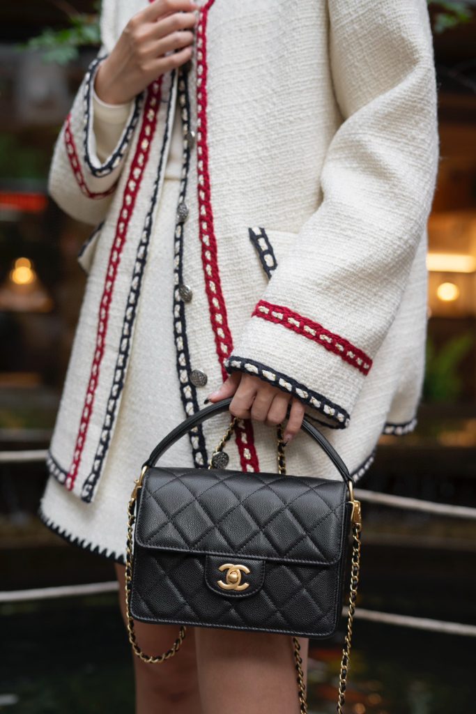 CC 24K Classic Small Handle Flap Bag Black