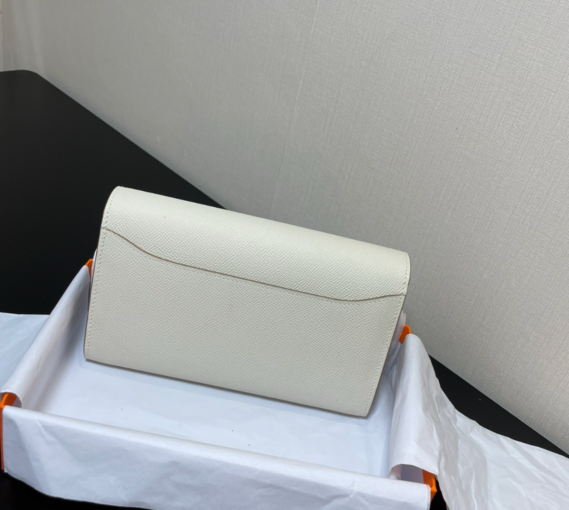 H Constance Long Wallet To Go Epsom Leather Cream