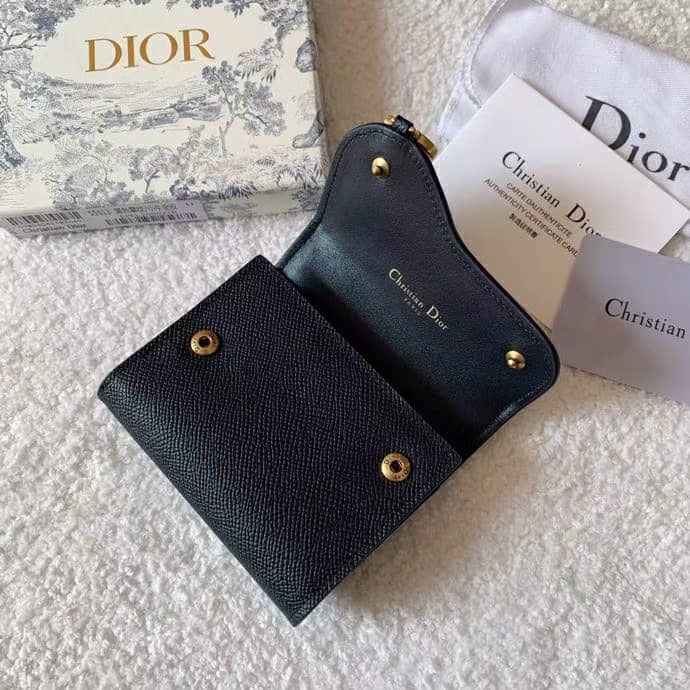 D Saddle Lotus Wallet Black