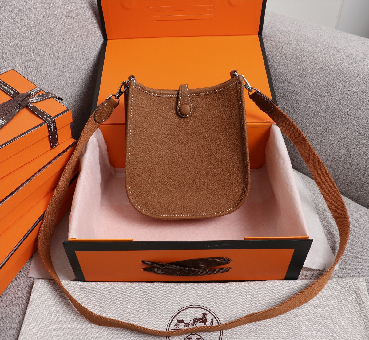 H Evelyne Bag Mini Golden Brown