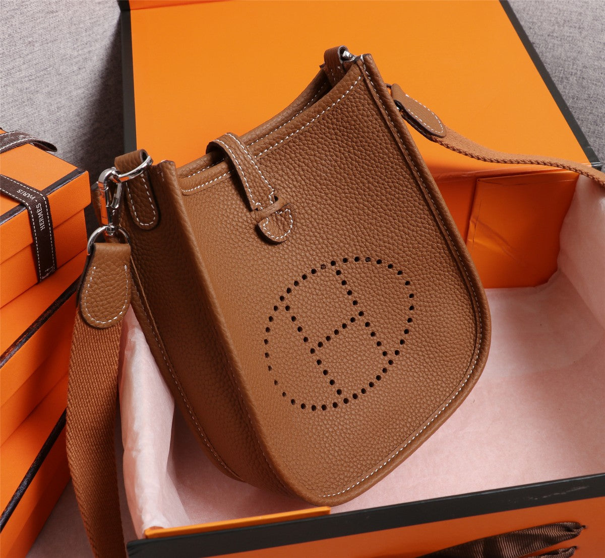 H Evelyne Bag Mini Golden Brown