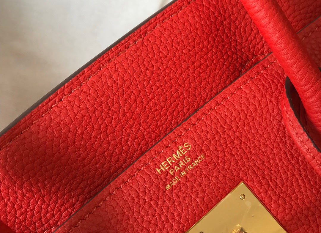 H Togo Leather Red