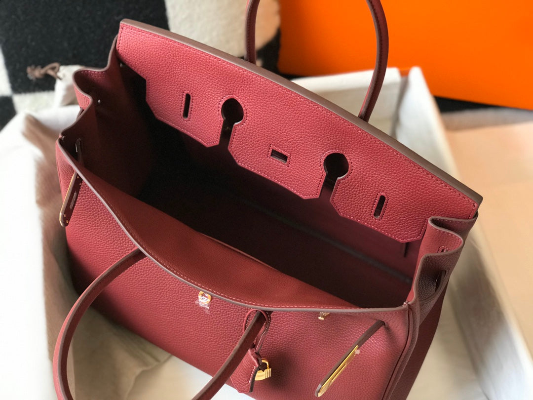 H Togo Leather Burgundy