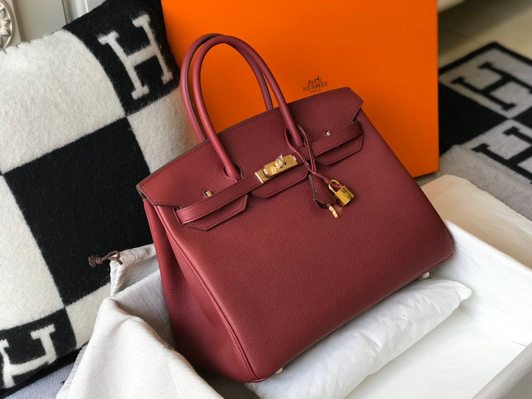 H Togo Leather Burgundy