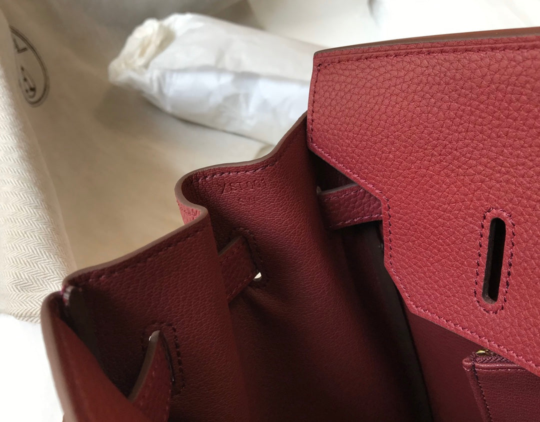 H Togo Leather Burgundy