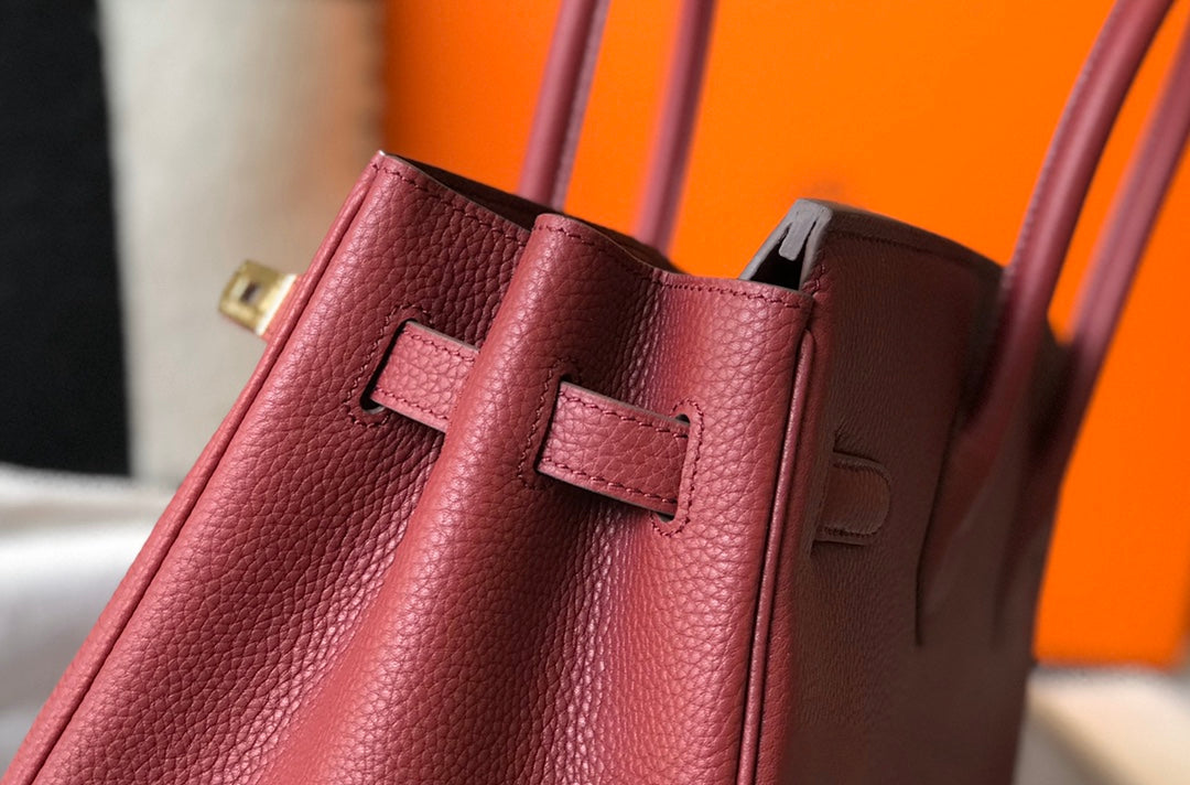 H Togo Leather Burgundy