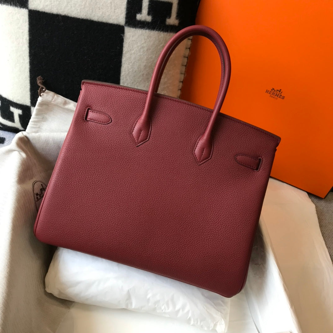 H Togo Leather Burgundy