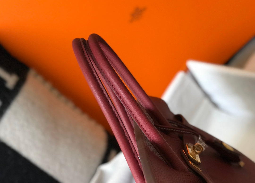 H Togo Leather Burgundy