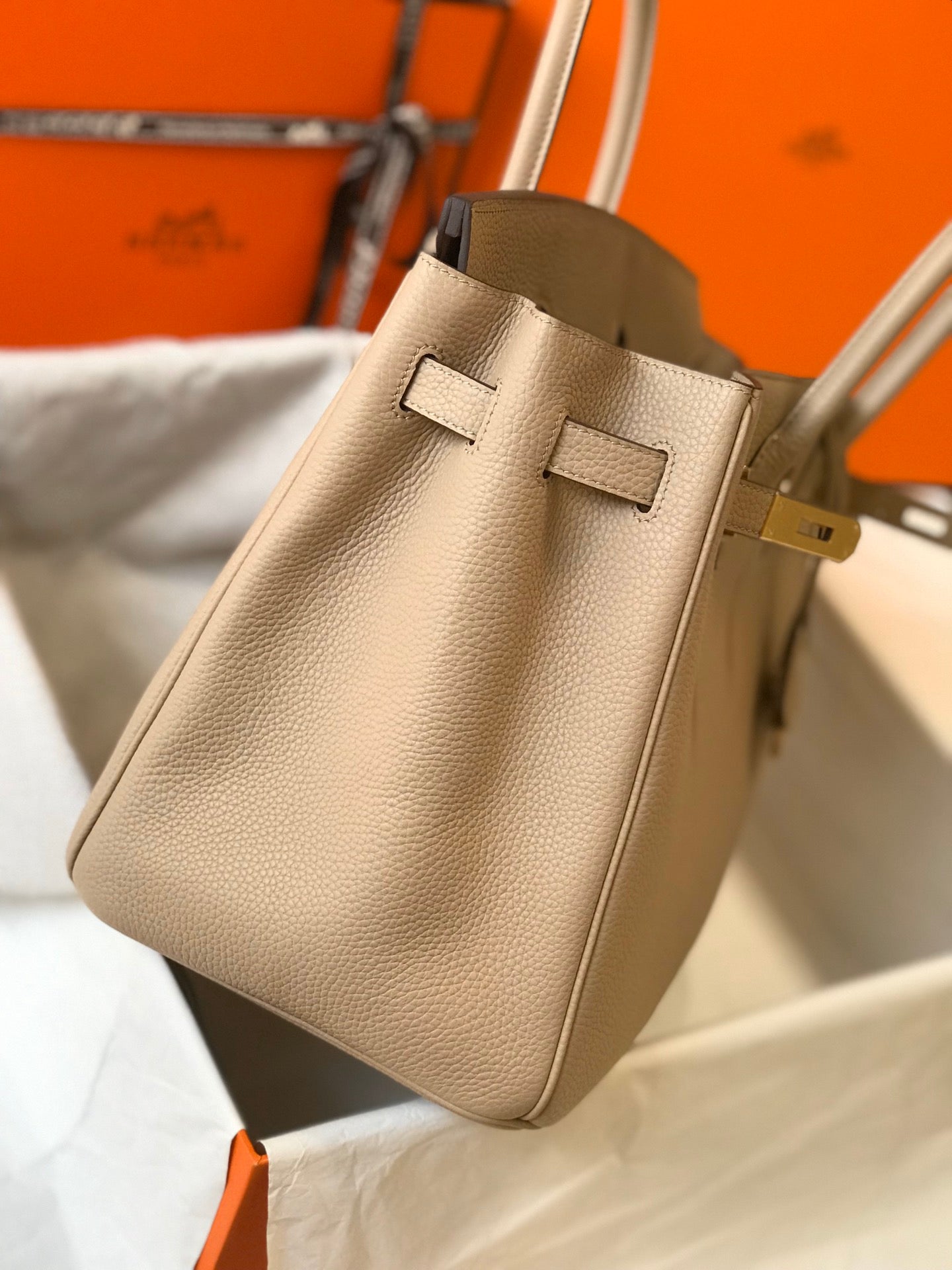 H Togo Leather Khaki