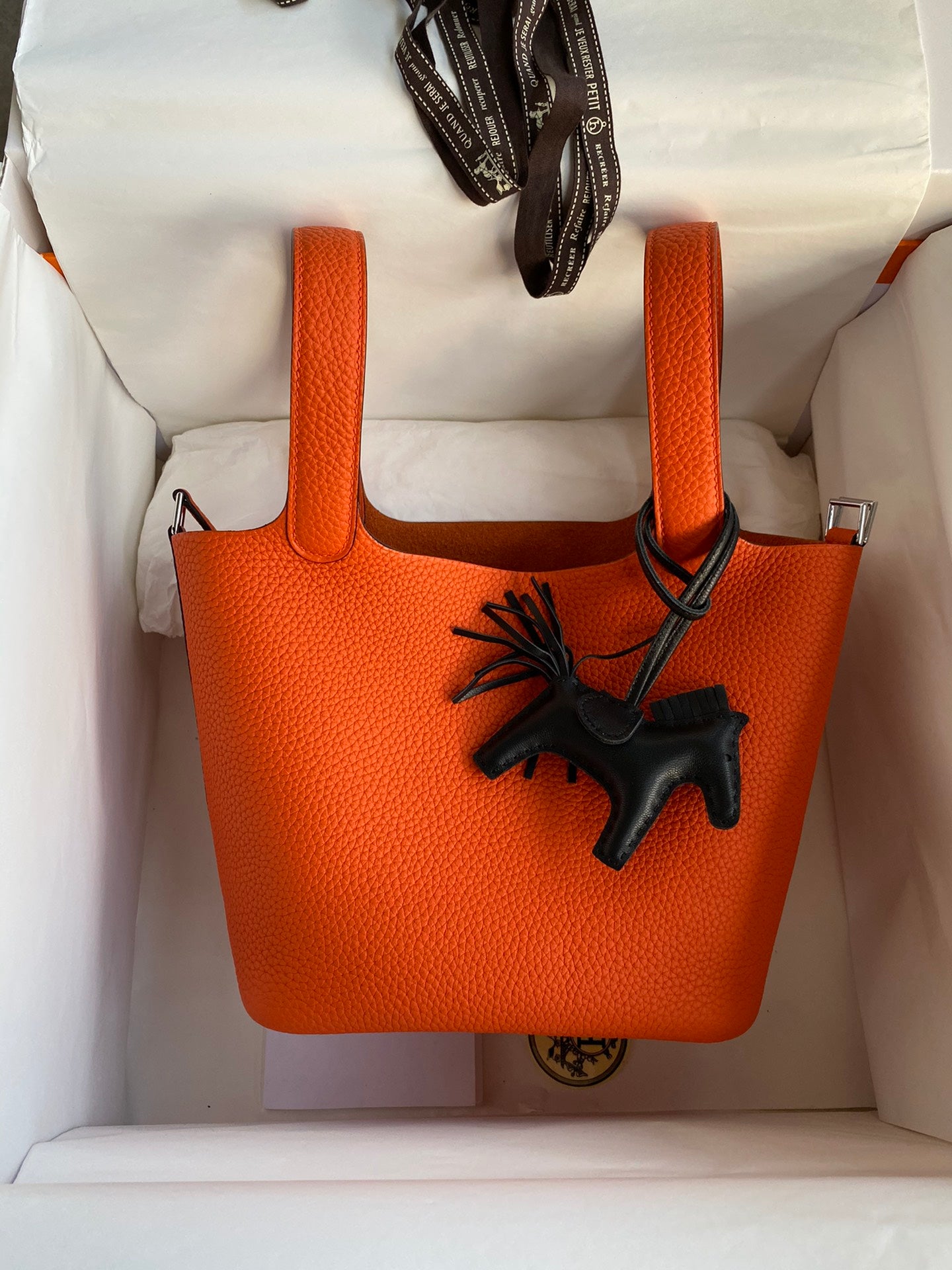 H Picotin Lock Bag Orange
