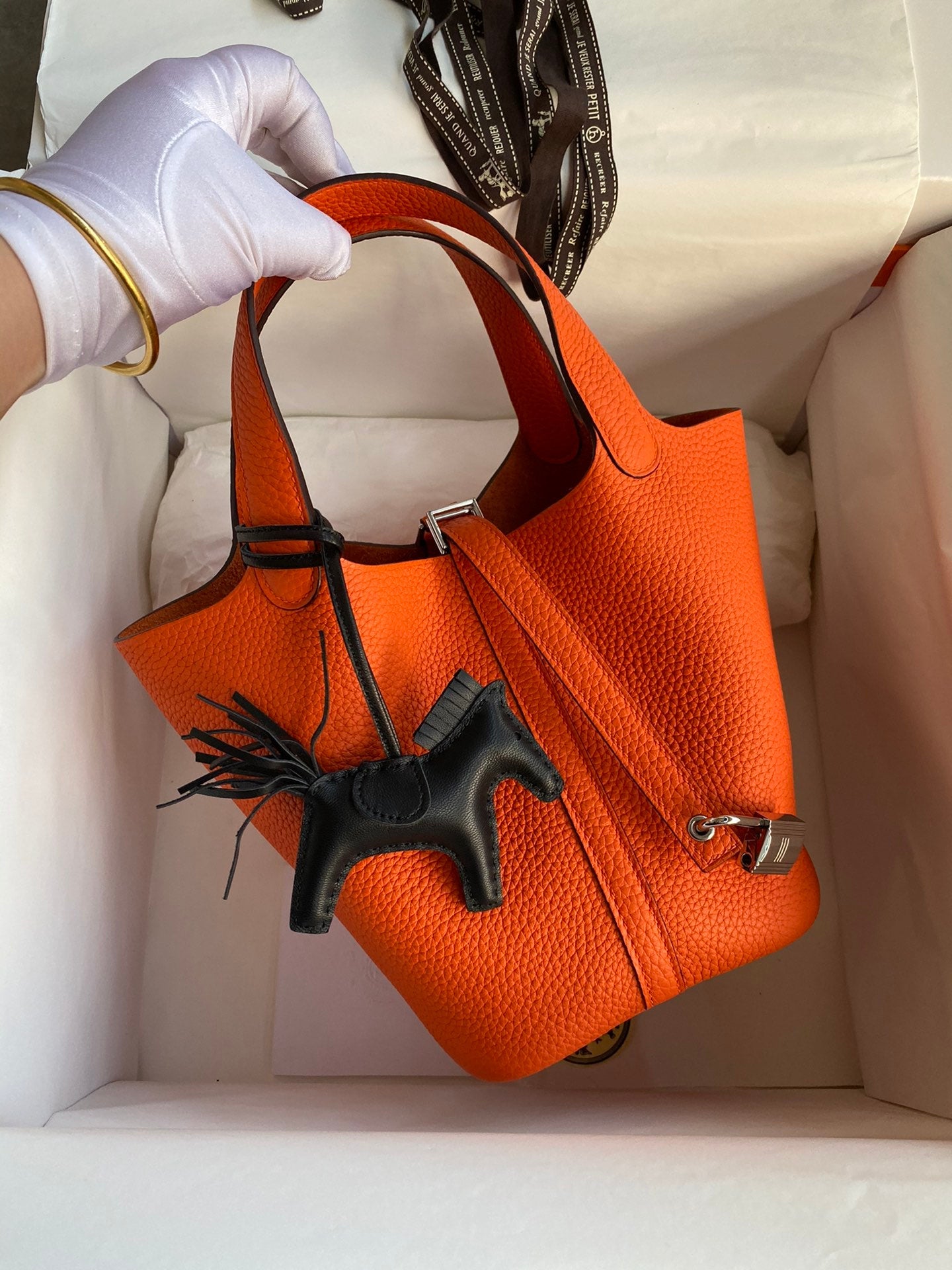 H Picotin Lock Bag Orange