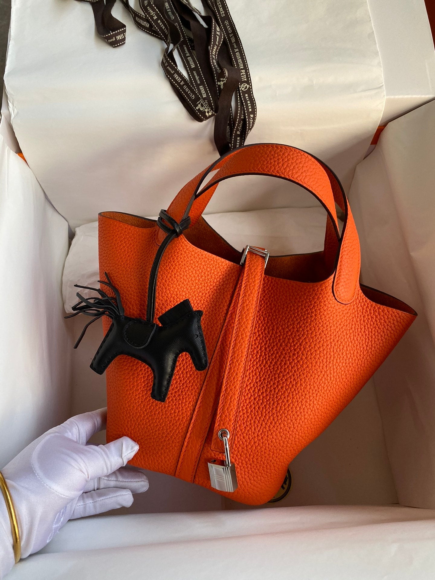 H Picotin Lock Bag Orange