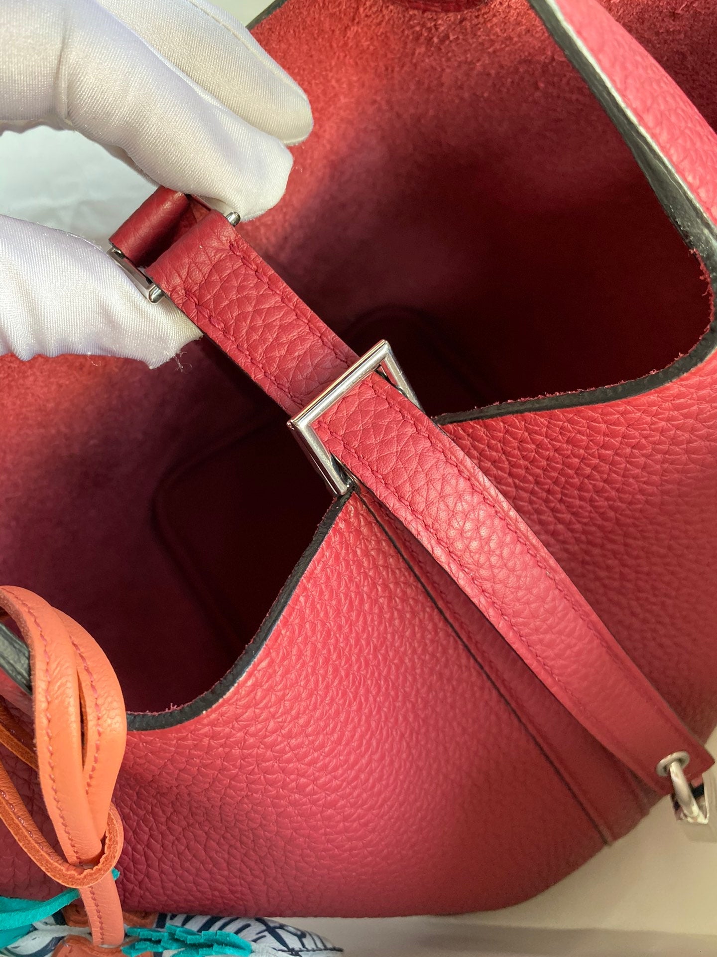 H Picotin Lock Bag Burgundy