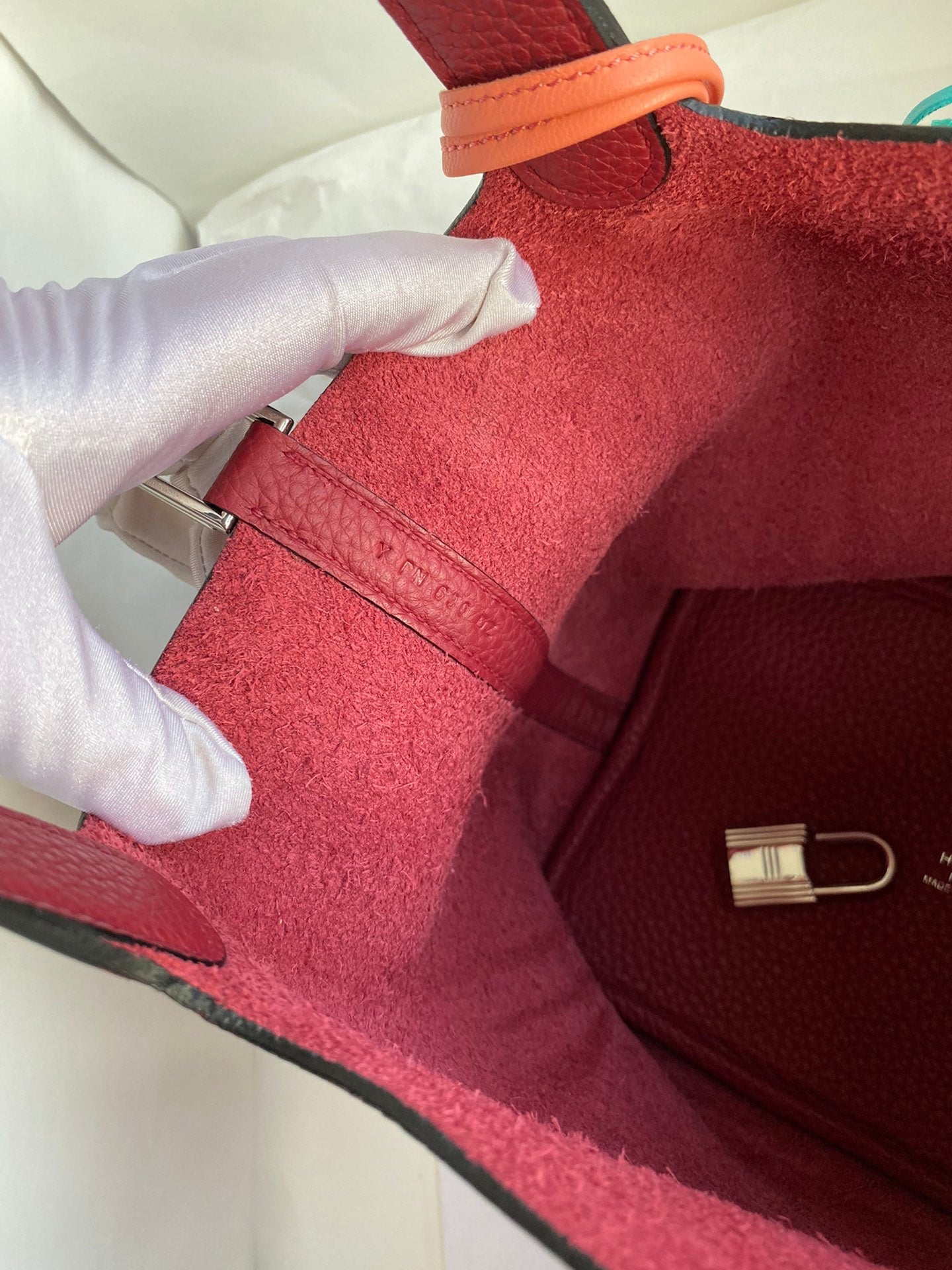 H Picotin Lock Bag Burgundy