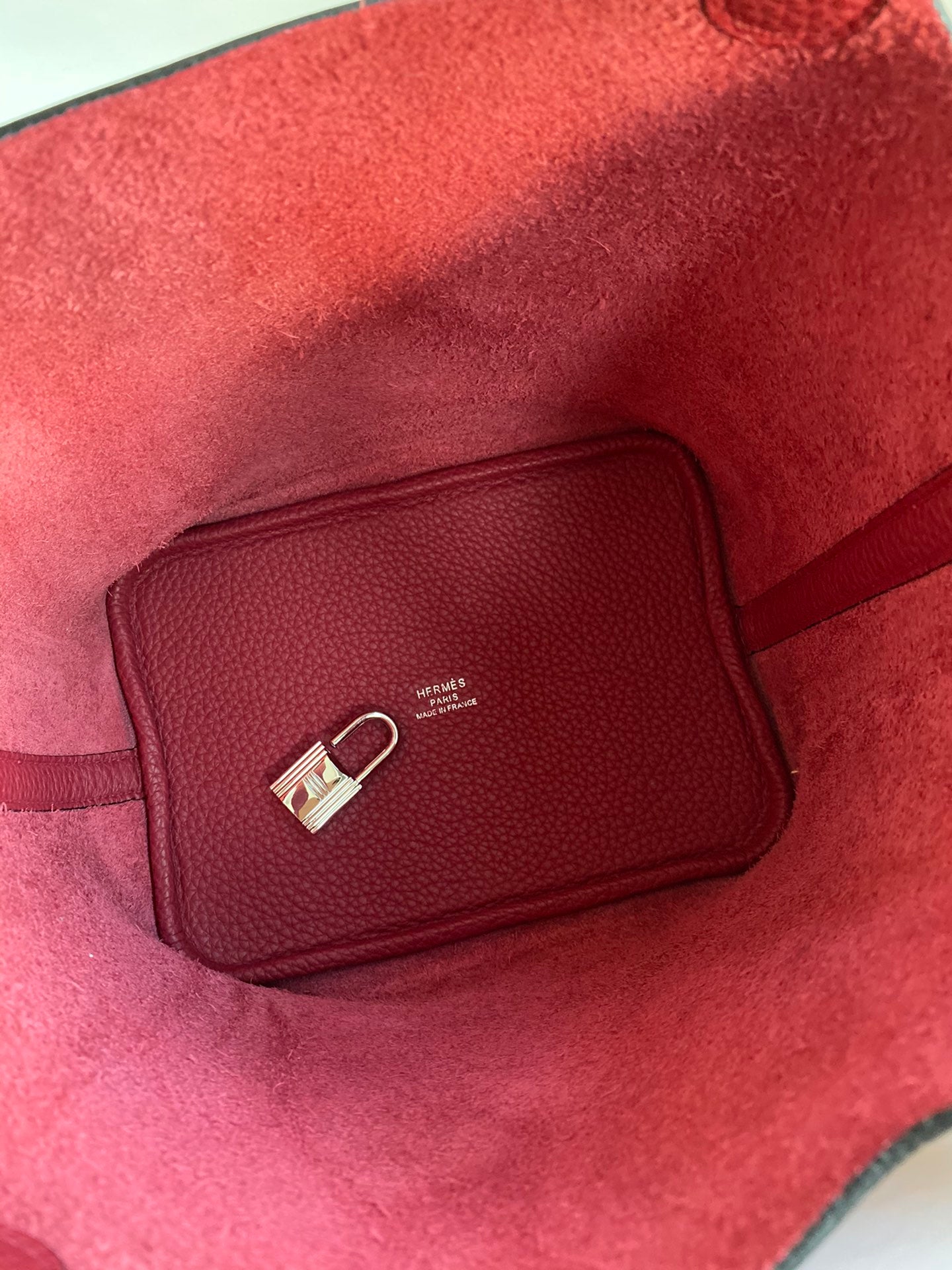 H Picotin Lock Bag Burgundy