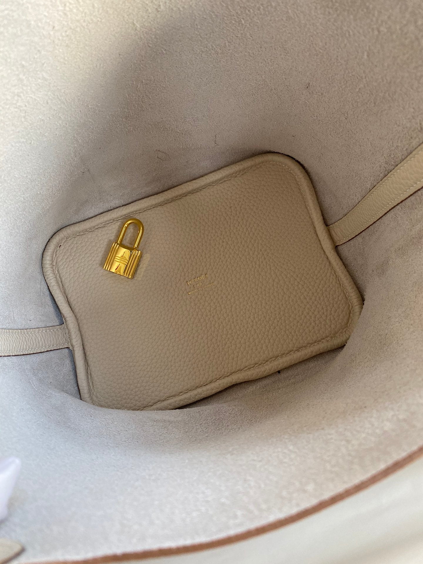 H Picotin Lock Bag Crème