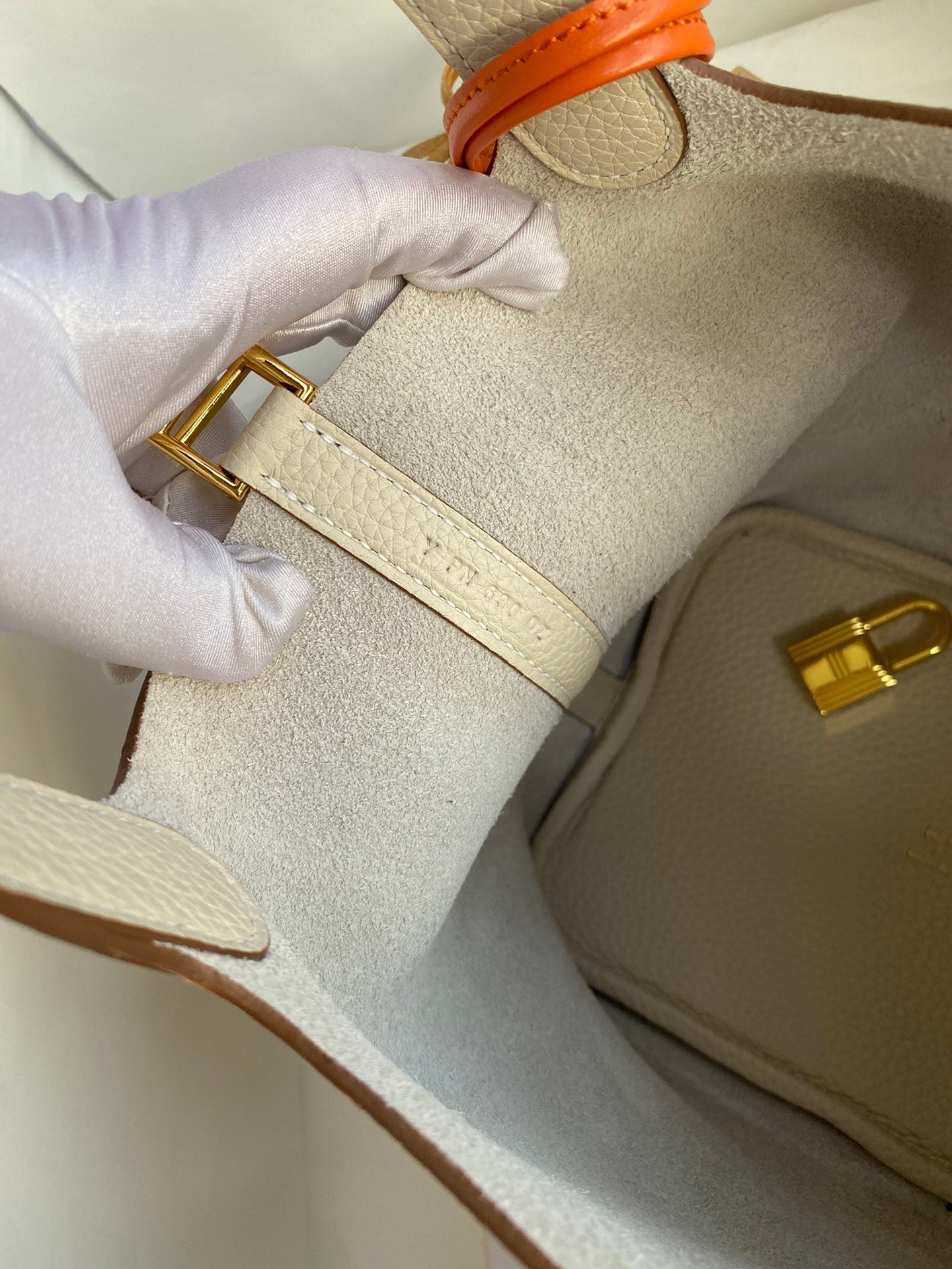 H Picotin Lock Bag Crème