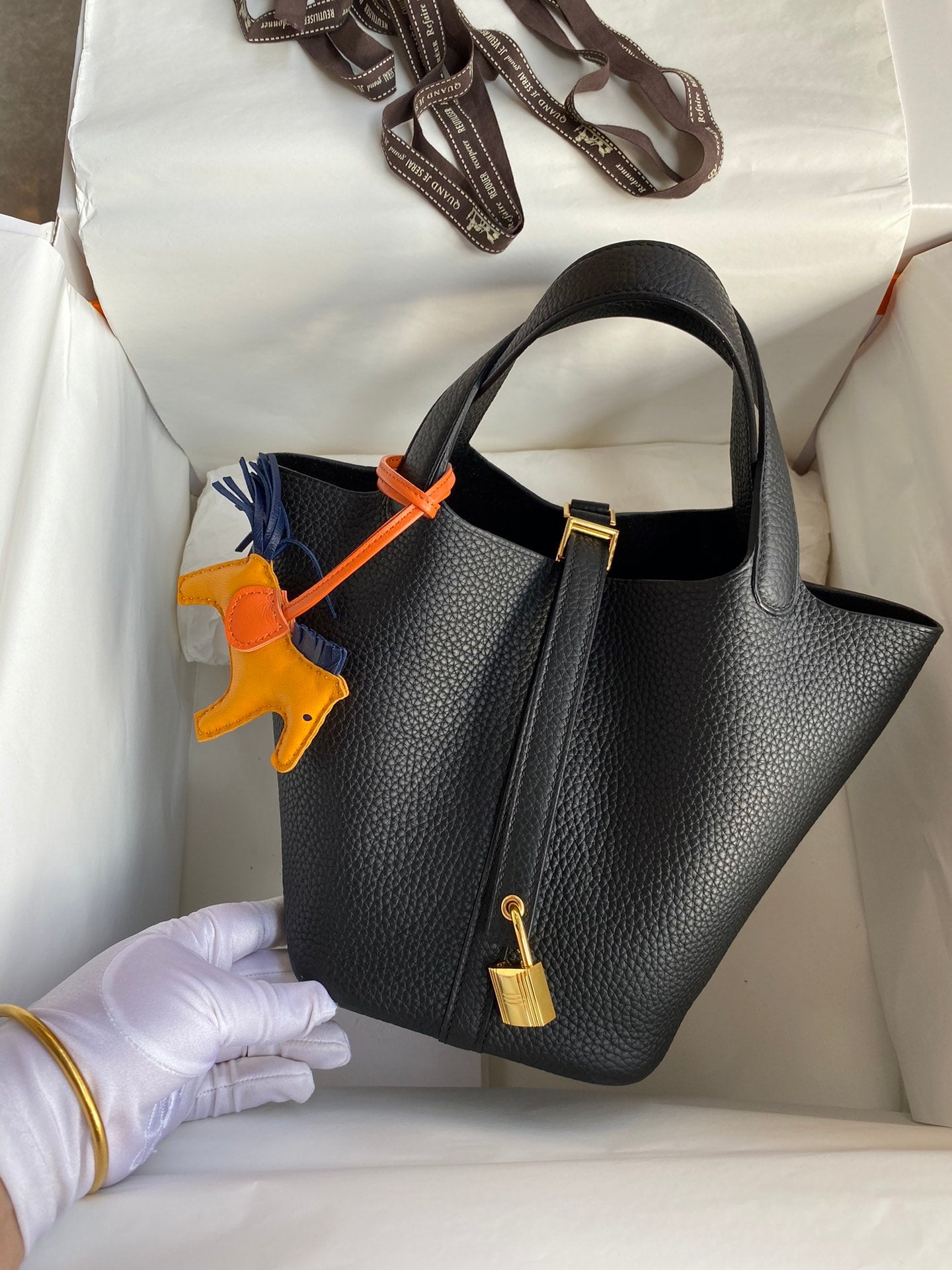 H Picotin Lock Bag Black