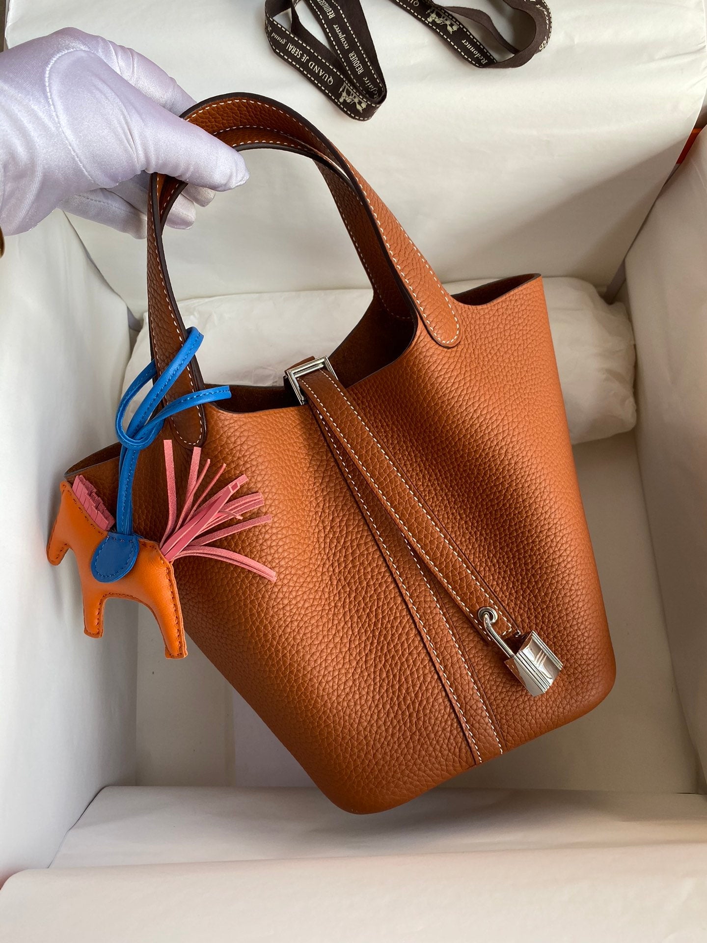 H Picotin Lock Bag Gold