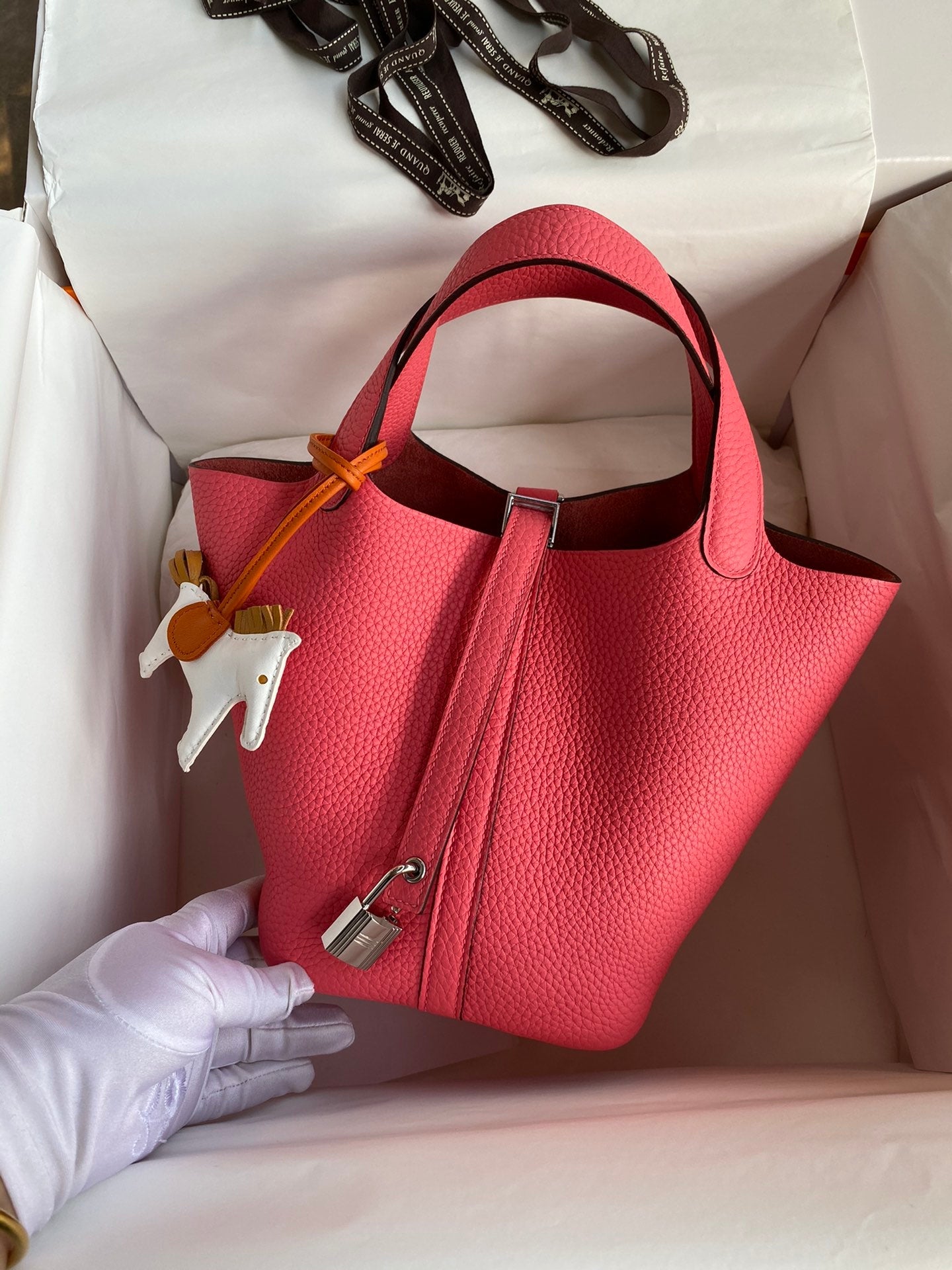 H Picotin Lock Bag Rose Pink