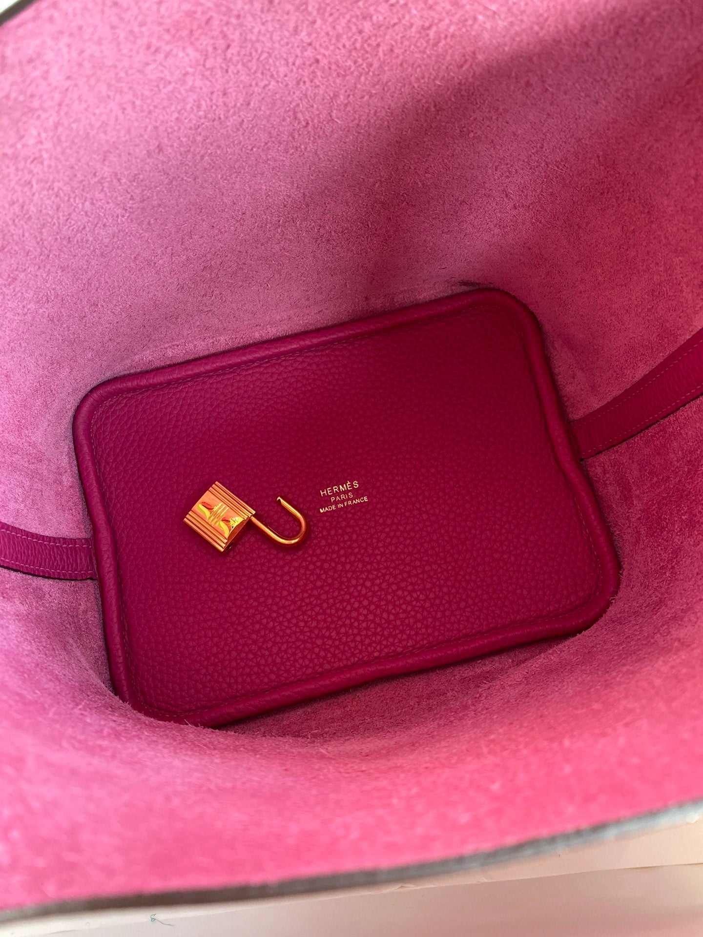 H Picotin Lock Bag Rose Purple