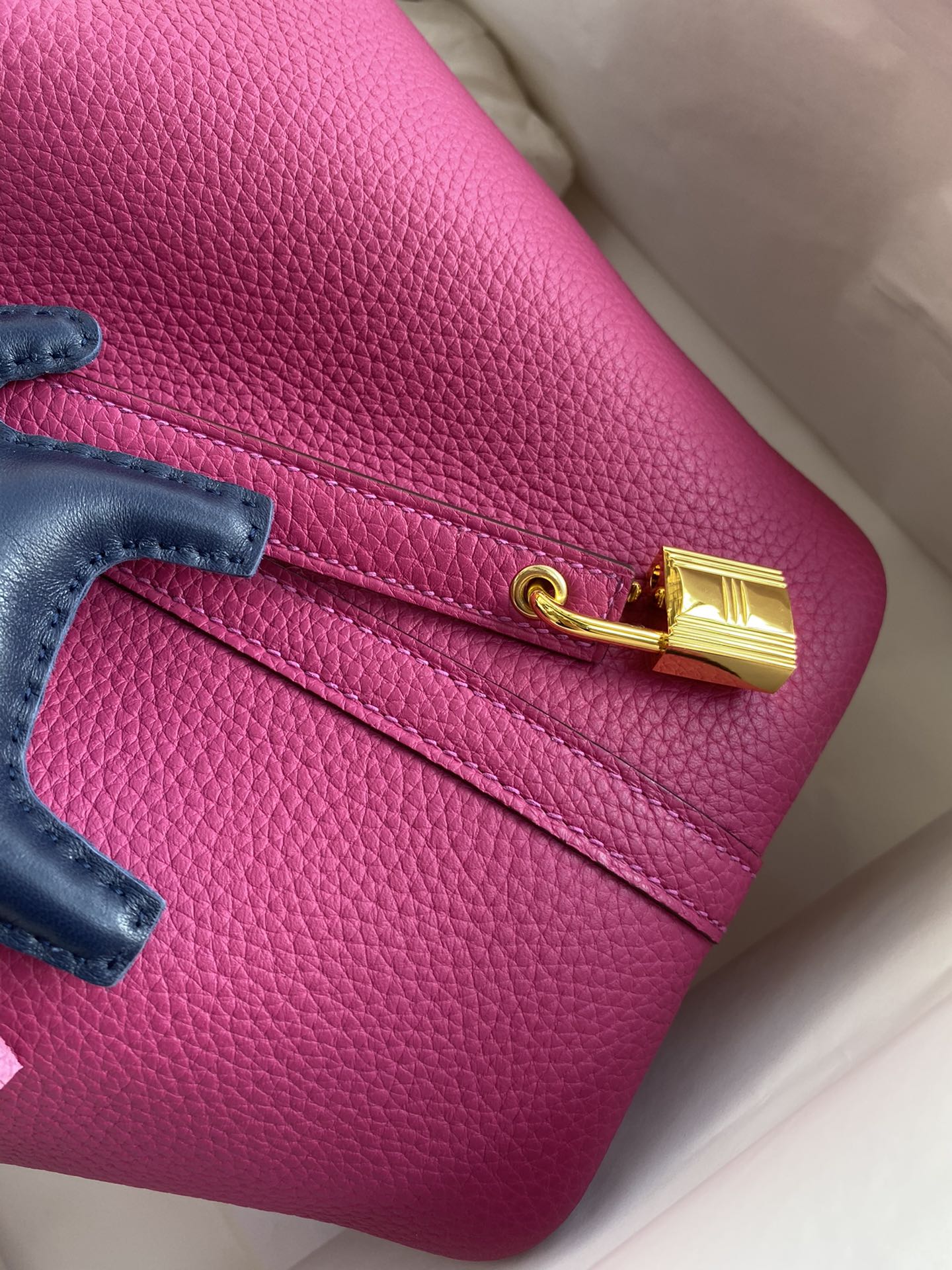 H Picotin Lock Bag Rose Purple