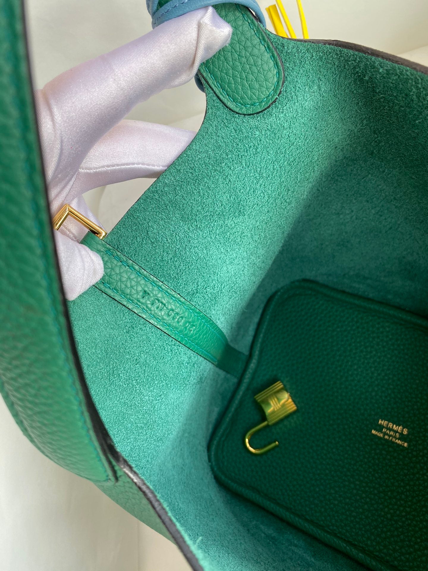 H Picotin Lock Bag Malachite
