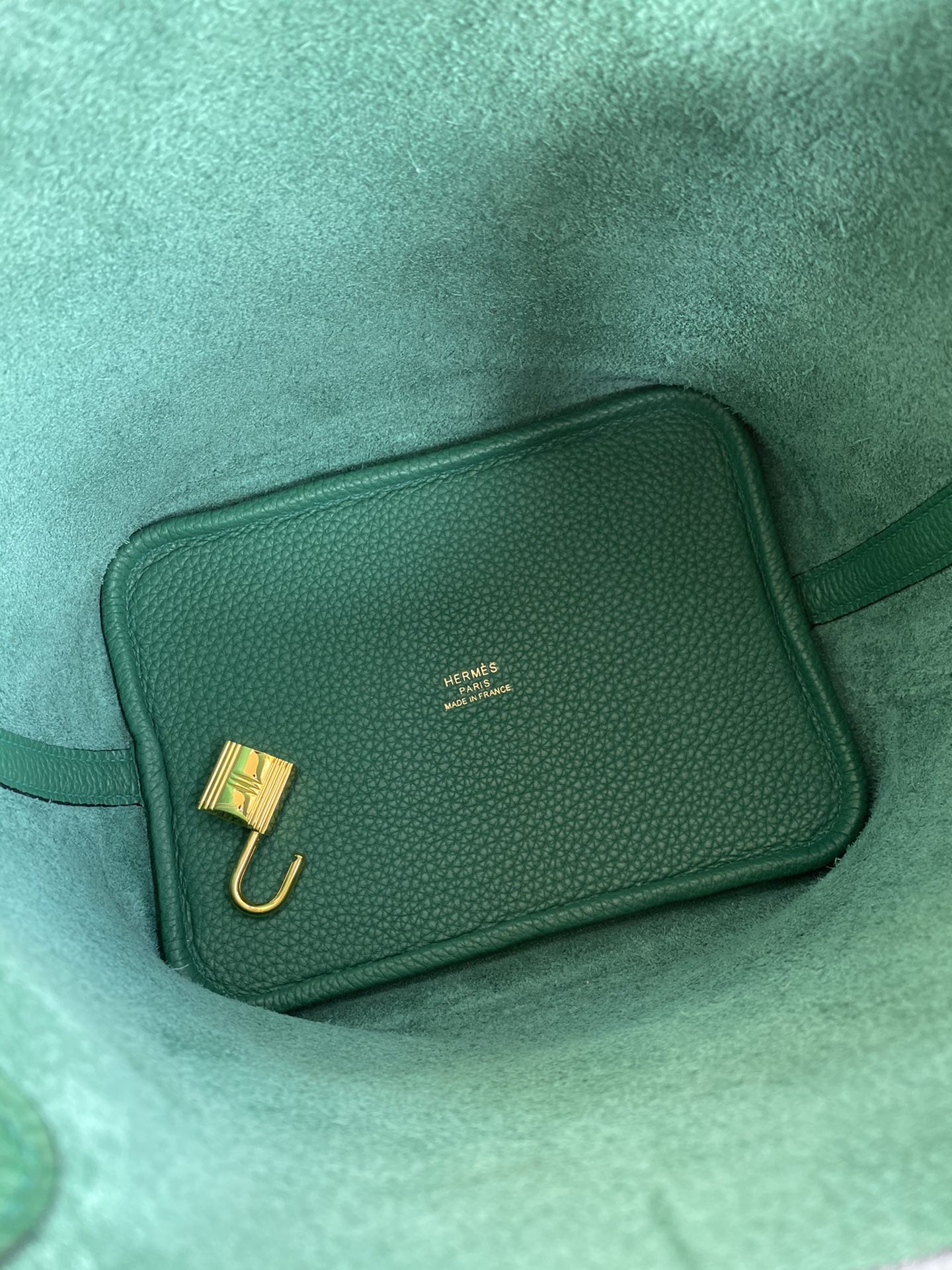 H Picotin Lock Bag Malachite