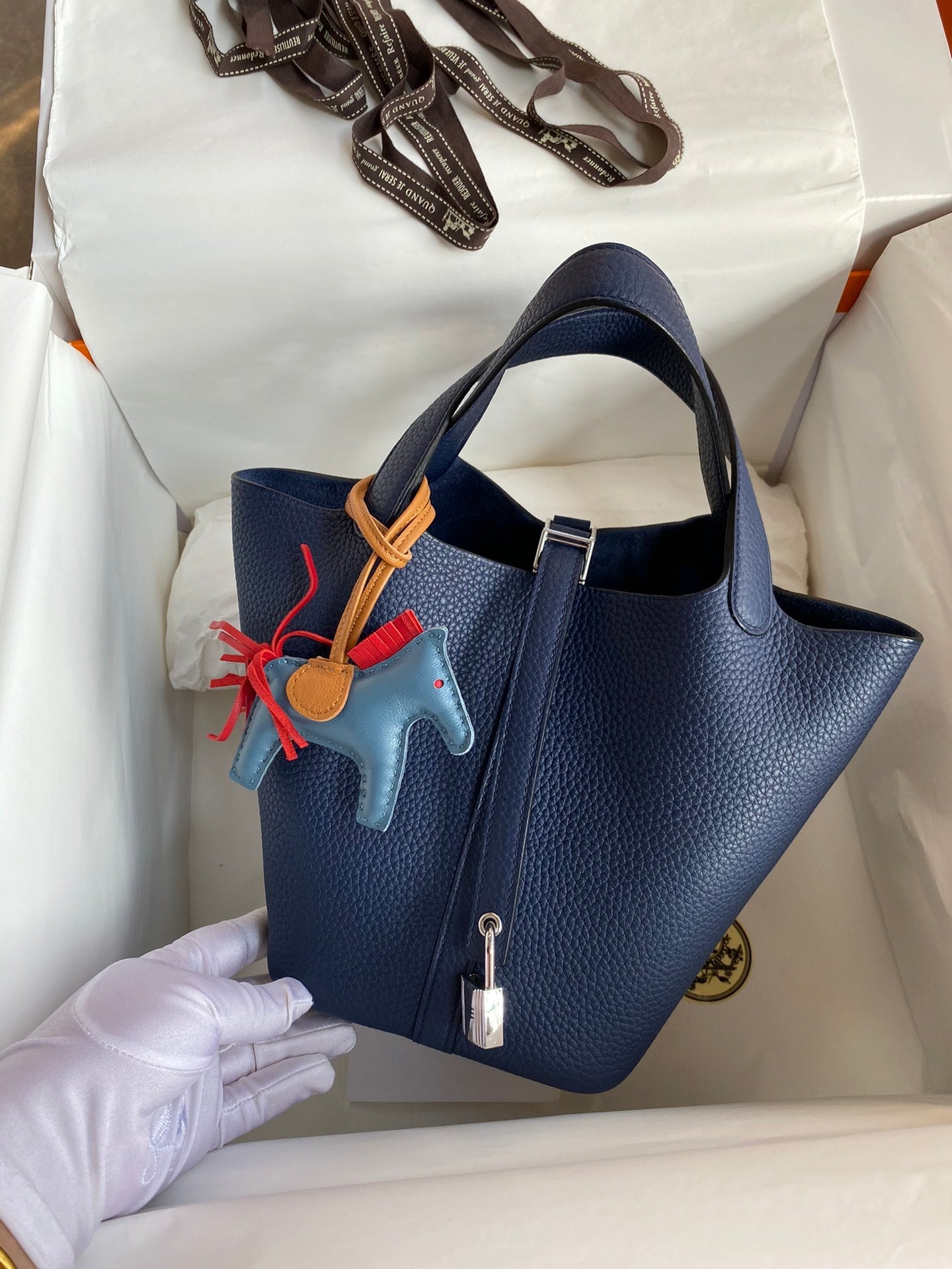 H Picotin Lock Bag Blue Sapphire
