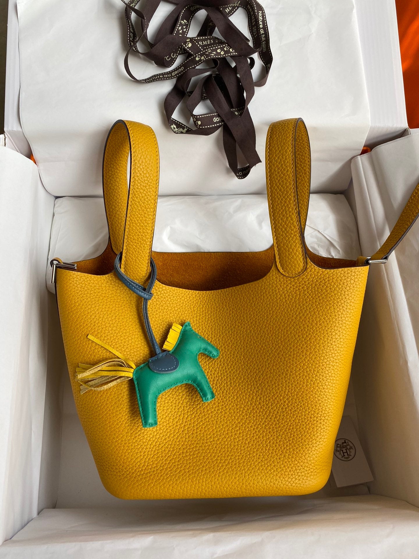 H Picotin Lock Bag Yellow