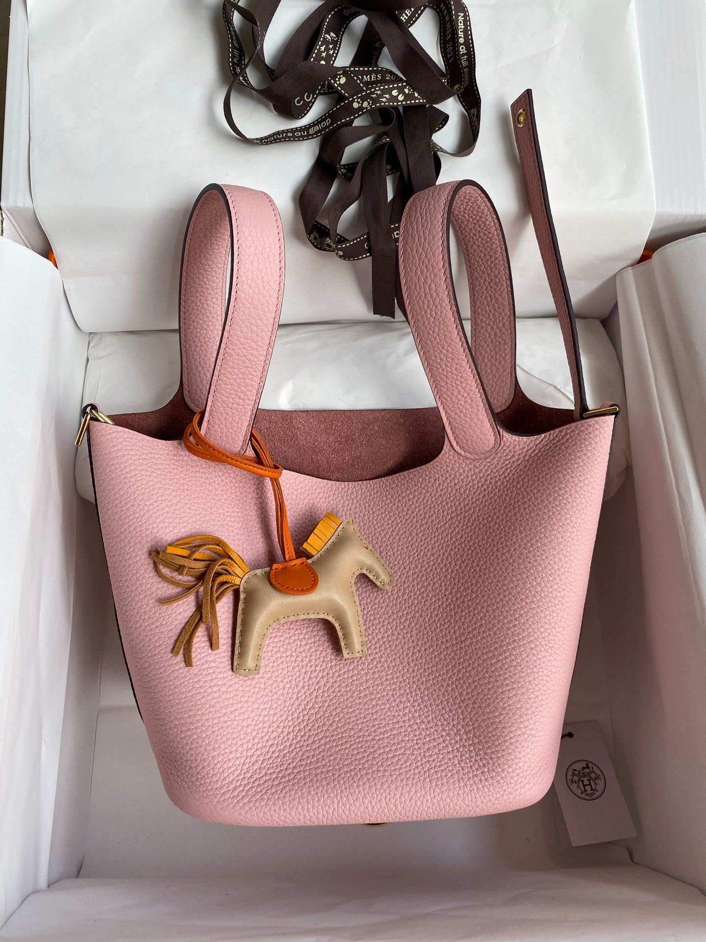 H Picotin Lock Bag Pink