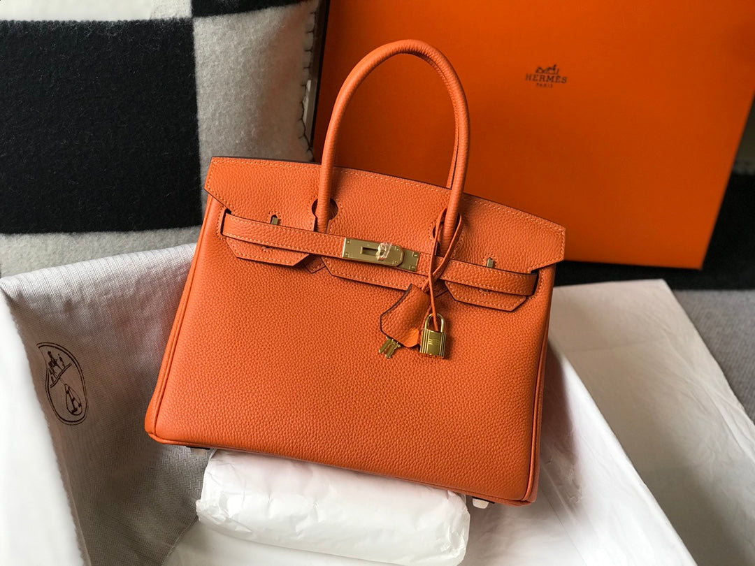 Birkin Togo Leather Orange