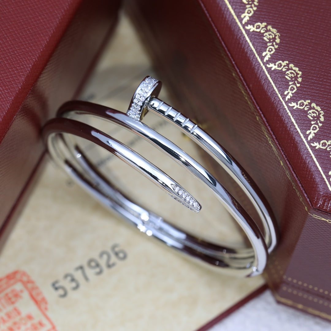 CARTIER Juste Un Clou Diamond Double Wrap Nail Bracelet