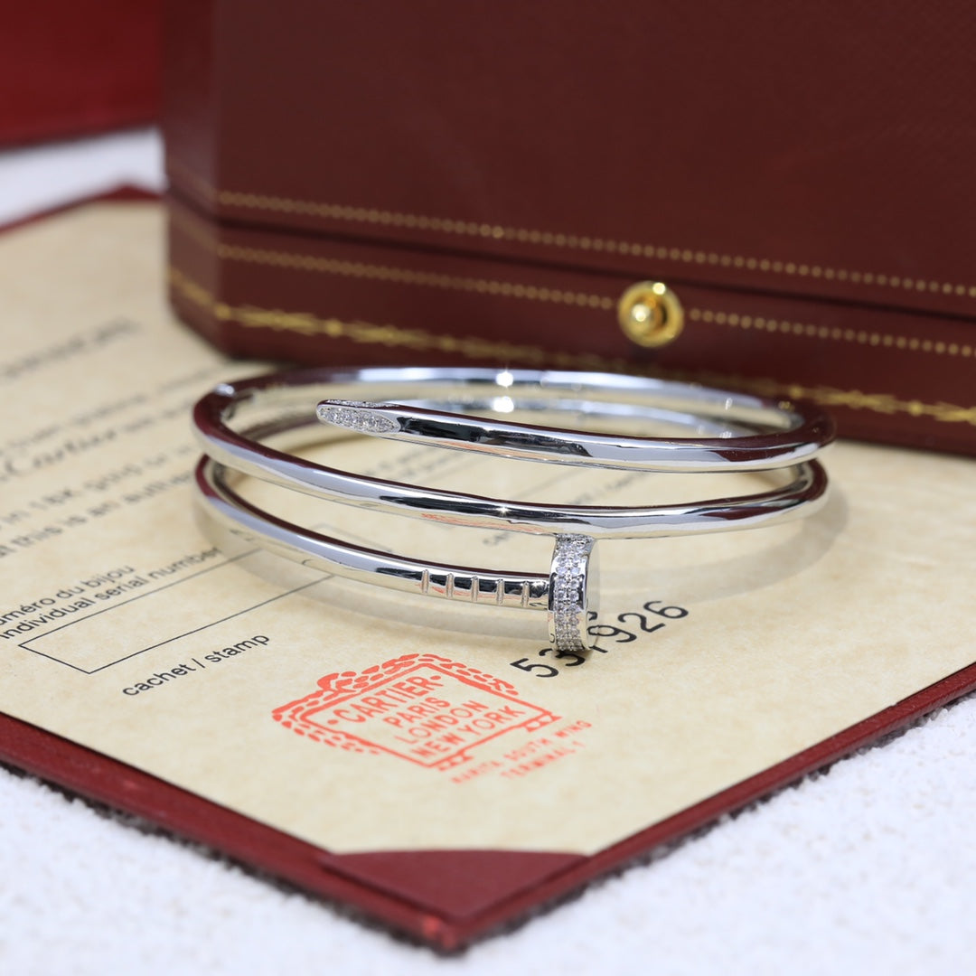 CARTIER Juste Un Clou Diamond Double Wrap Nail Bracelet