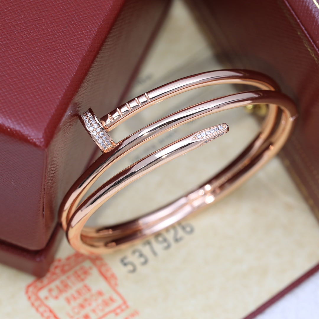 CARTIER Juste Un Clou Diamond Double Wrap Nail Bracelet