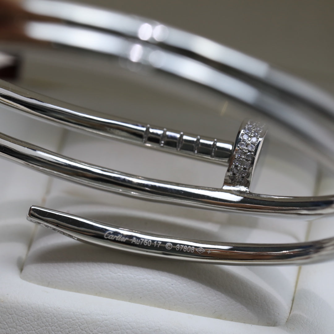 CARTIER Juste Un Clou Diamond Double Wrap Nail Bracelet