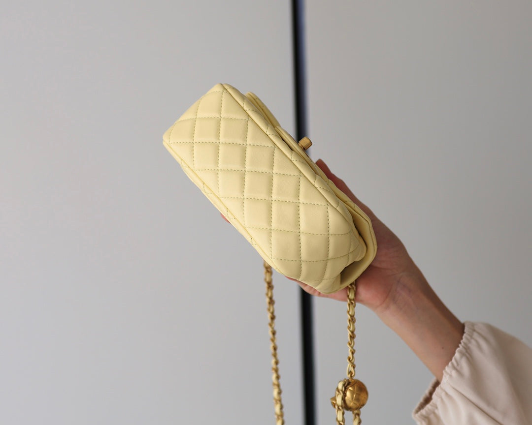 CC Classic Mini Flap Bag Yellow