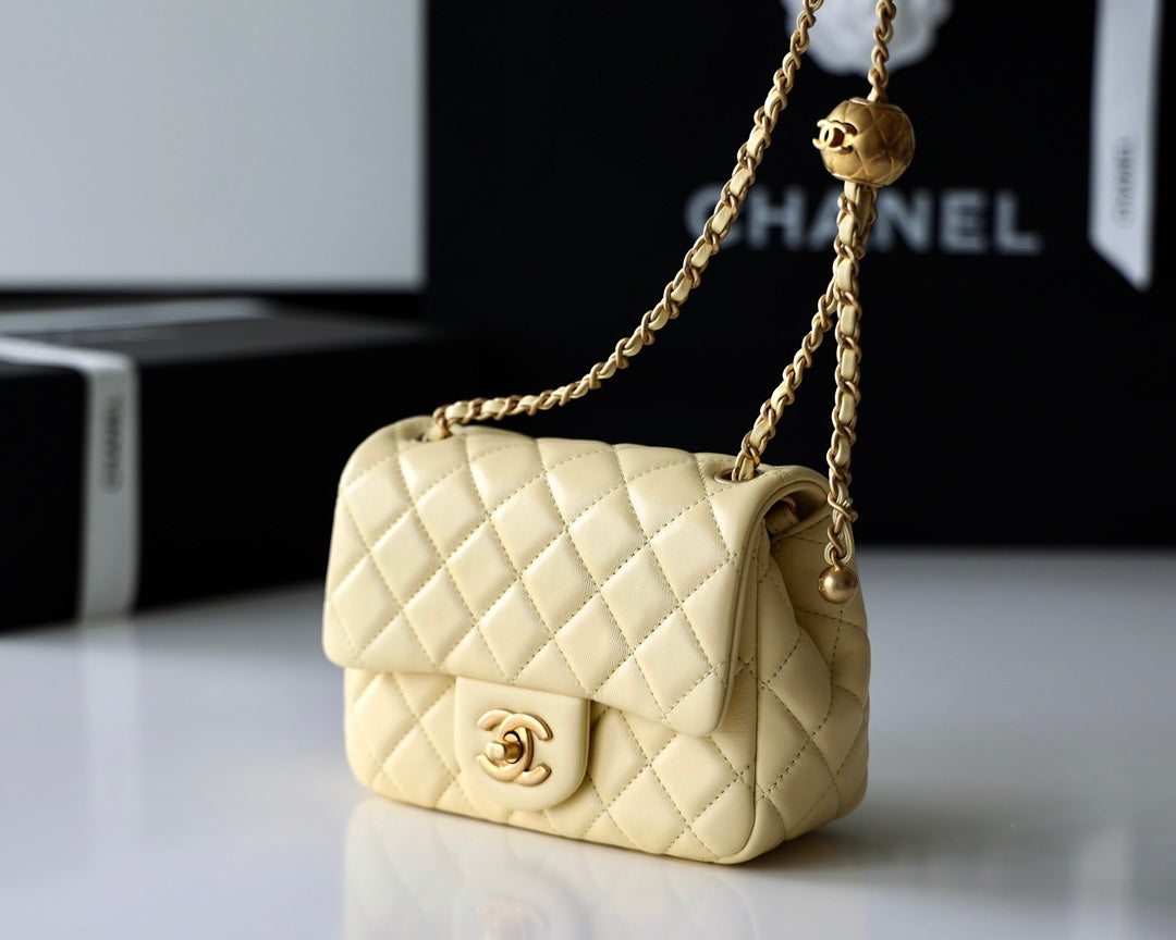 CC Classic Mini Flap Bag Yellow