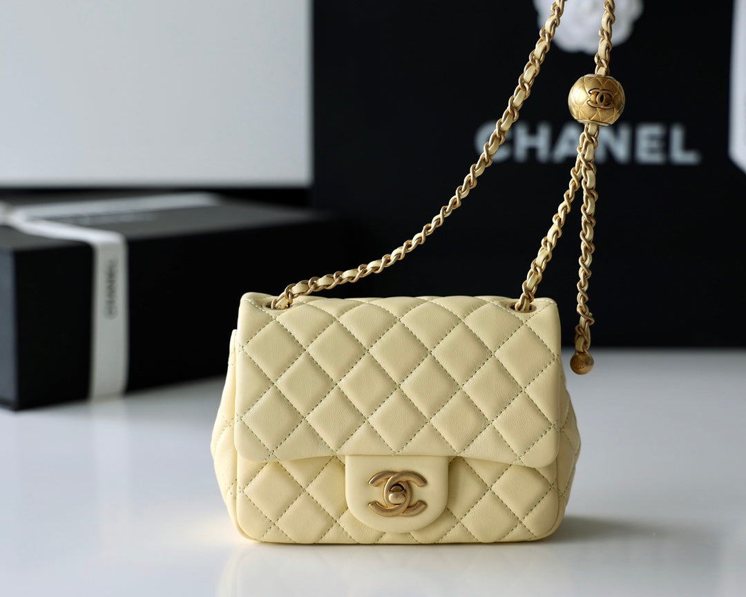 CC Classic Mini Flap Bag Yellow