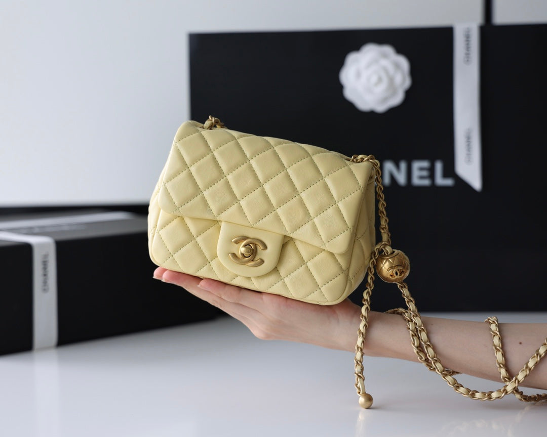 CC Classic Mini Flap Bag Yellow