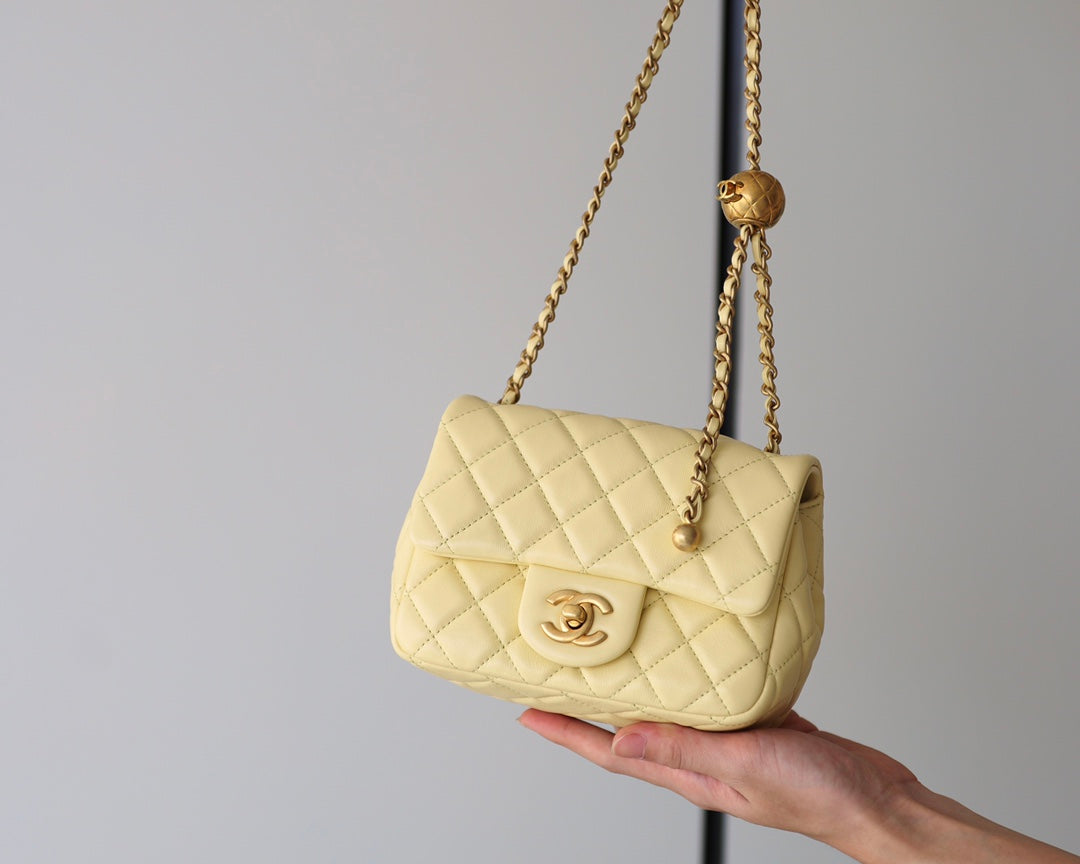 CC Classic Mini Flap Bag Yellow