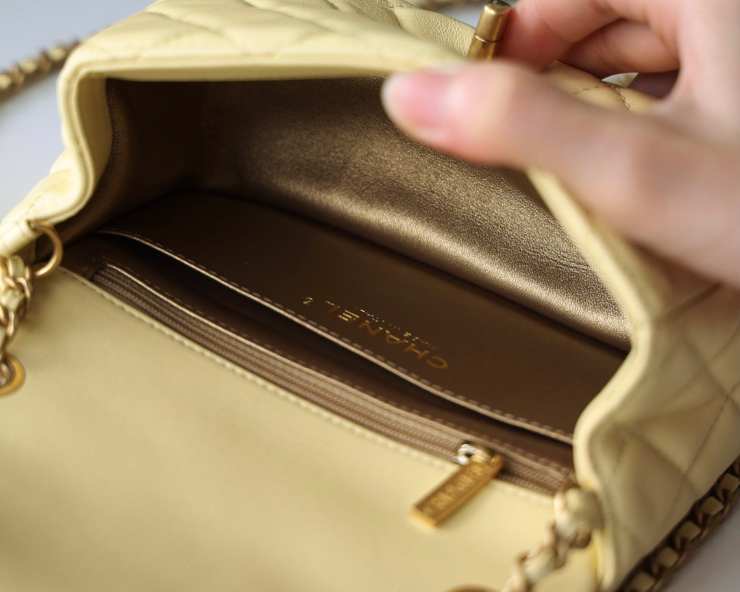 CC Classic Mini Flap Bag Yellow